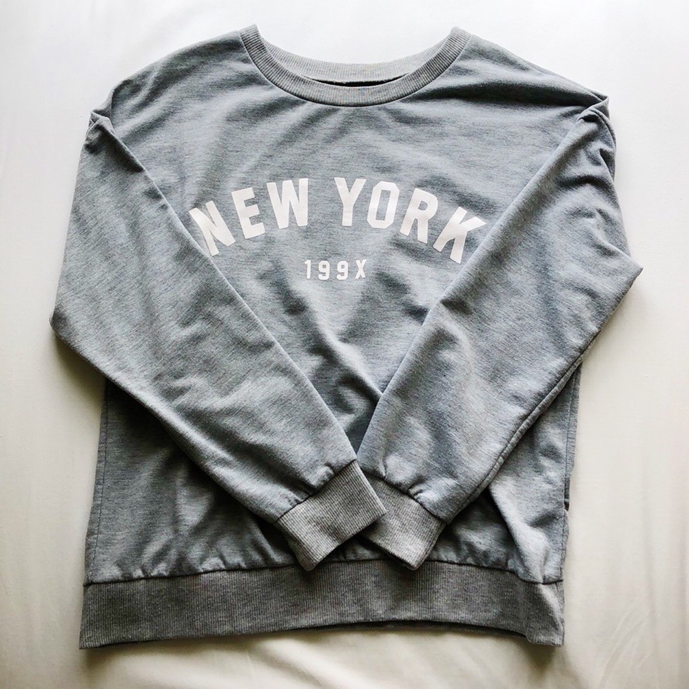 Gray New York 199X crew neck